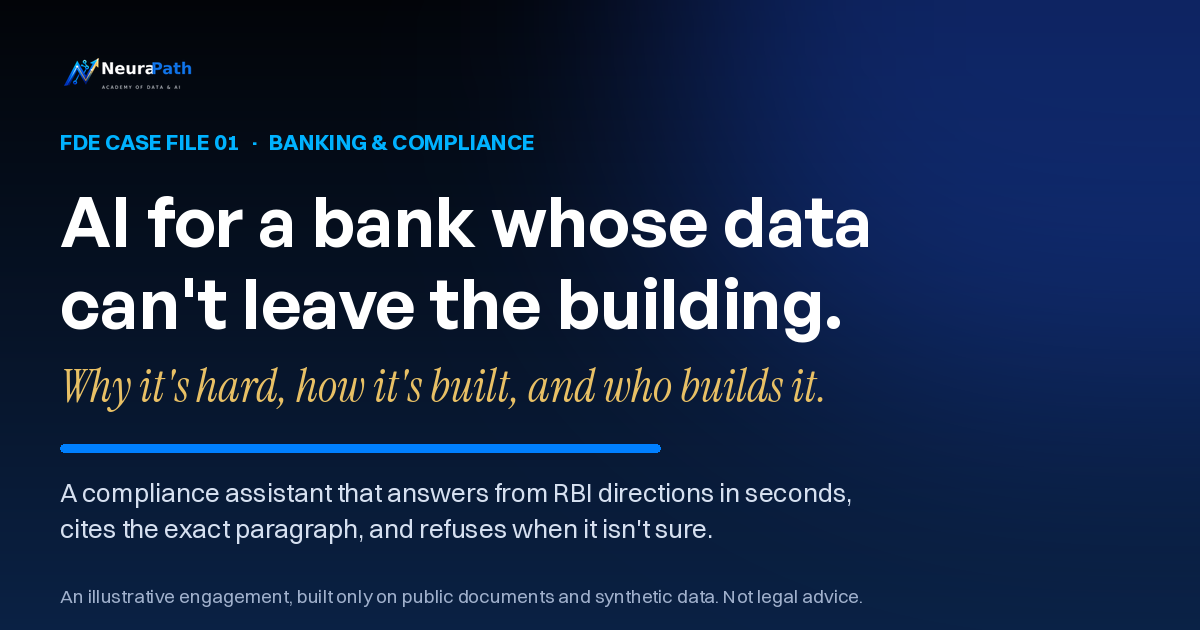 FDE Case File 01: AI for a bank whose data can't leave the building